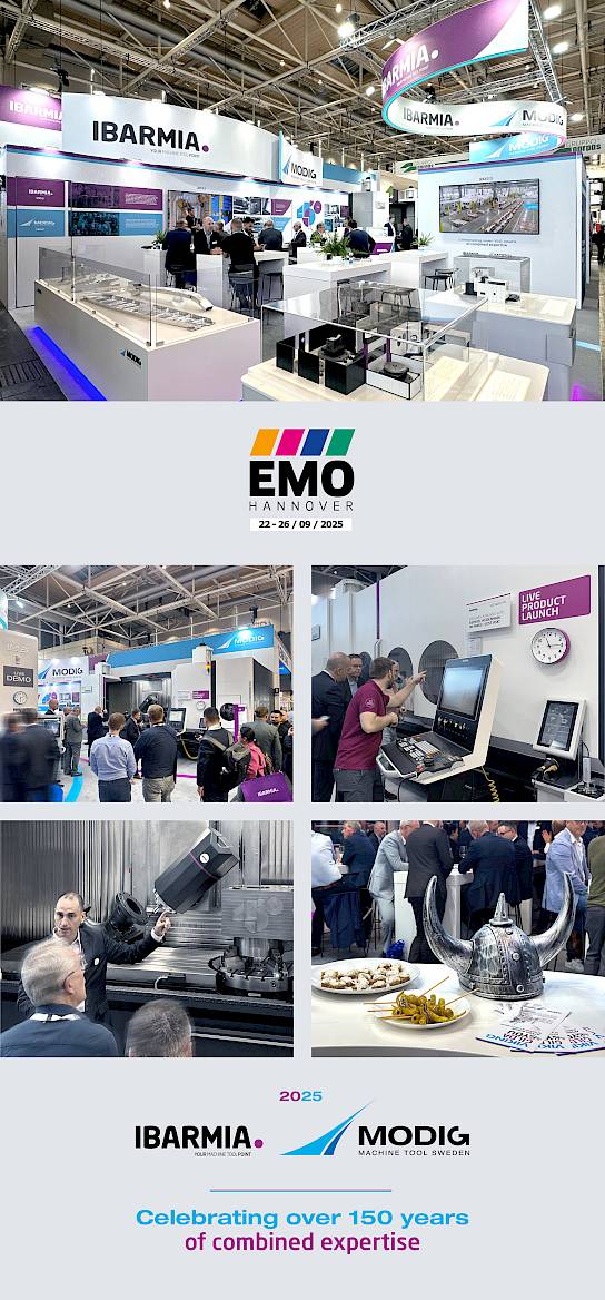 IBARMIA, MODIG, EMO Hannover 2025, Z Series, P Series, mecanizado CNC, alianzas estratégicas, centros de mecanizado, automatización, fabricación avanzada